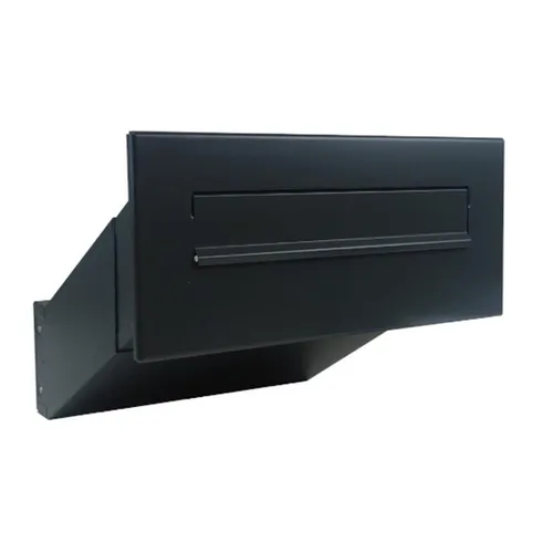 D-041 Mauerbriefkasten variable Tiefe RAL7016 - Briefkasten für Mauerstärken von 23-38 cm, aus robustem Aluminium, mit Entnahmeschutz und abschließbar für maximale Sicherheit.