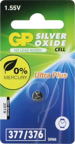 SR66 GP - Silberoxid-Knopfzelle, SR66, 25 mAh, 6,8x2,6 mm, 1er-Pack