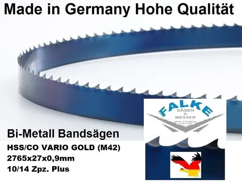 Sägeband für Bandsäge - Metallsäge 2765x27x0,9 mm 10/14