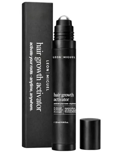 Leon Miguel Haarwachstumsaktivator – Haarserum mit Roll-On für starke Haarwurzeln - Praktisches Haarserum zur Pflege der Kopfhaut und Unterstützung der Haarwurzeln. Mit Biotin und Ginseng angereichert für eine gesunde Haarstruktur. Ideal für die tägliche Anwendung bei Männern und Frauen.