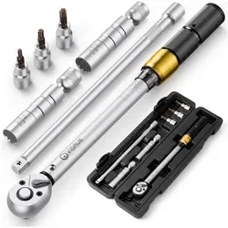 Drehmomentschlüssel 3/8 Zoll 10-60 Nm mit Verlängerer und Bits