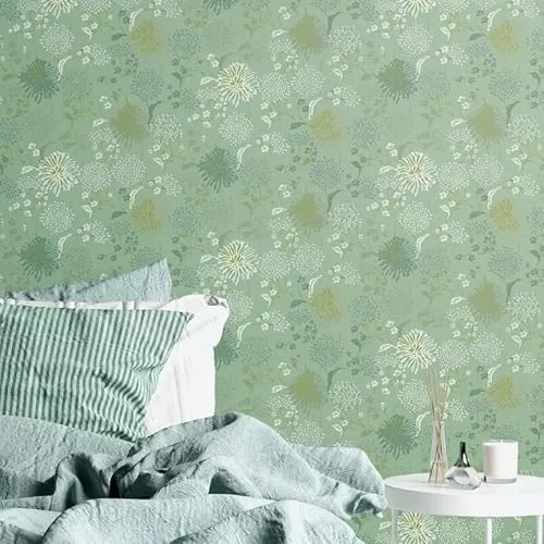 Livingwalls House of Turnowsky Floral Tapete Grün Weiß - Hochwertige Vliestapete mit floralem Design, ideal für jeden Raum. Made in Germany, überzeugt durch Premium-Qualität und einfache Verarbeitung.