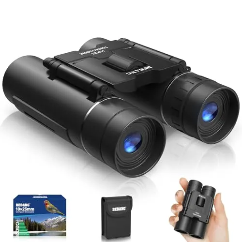 BEBANG Fernglas 10x25 für Kinder Erwachsene, kleines kompaktes leichtes Mini fernglas für Vogelbeobachtung Reisen Jagd Sightseeing