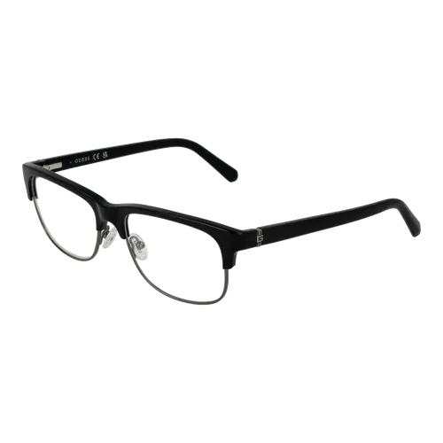 Guess Brille GU50081 001 55 - Stylische Damenbrille - Elegante Browline-Brille für Damen in Schwarz. Mit hochwertigem Metall- und Kunststoffrahmen, ideal für den modischen Alltag. Inklusive Original-Etui.