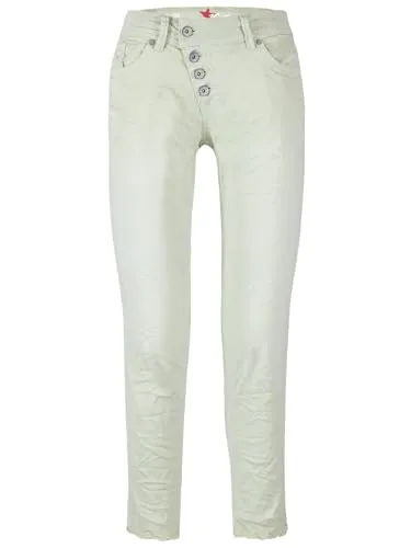 BUENA VISTA Malibu 7/8 Stretch Twill Jeans - Jeans im Skinny Fit mit schmalem Bein und niedrigem Bund, ideal für einen modernen Look. Ausgefranster Saum und praktische 4-Knopfleiste machen sie zum modischen Highlight.