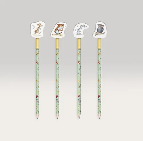 Bleistift Die Muskeltiere - Bleistift mit Radiergummi