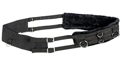 HKM Teddy Longiergurt Schwarz/Schwarz Vollblut/Warmblut