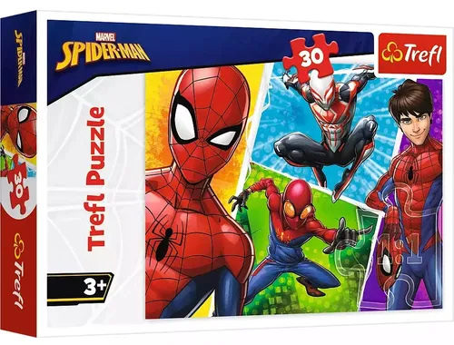 Trefl 18242 - Puzzle Spiderman und Miguel, 30 Teile für Kinder ab 3 Jahren, fördert Kreativität und motorische Fähigkeiten