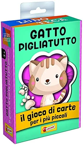 Liscianigiochi, Ludoteca Die Karten für Kinder Katze Piglia Alles Gesellschaftsspiel, Mehrfarbig, 85774