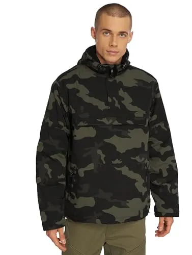 Brandit Windbreaker - Dark Camo, Größe S - Funktionsjacke, atmungsaktiv, wind- und wasserabweisend mit integriertem Fleecefutter für hohen Tragekomfort und extra langen Reißverschluss für einfaches An- und Ausziehen.