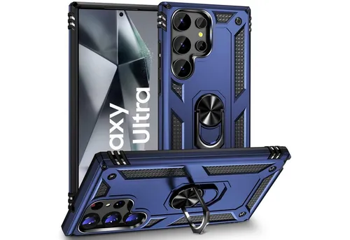 CoolGadget Handyhülle Armor Shield Case für Samsung Galaxy S24 Ultra 6,1 Zoll, Outdoor mit Magnet Ringhalterung Handy Hülle für Samsung S24 Ultra 5G