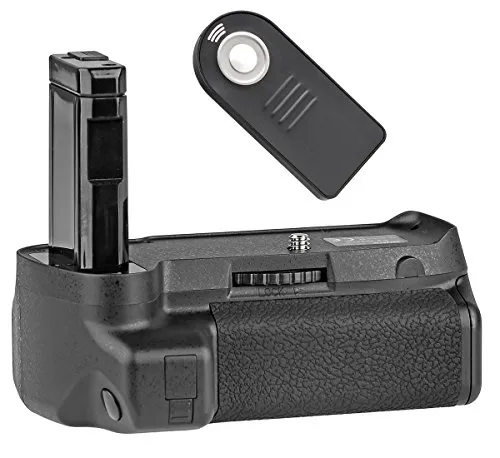 ayex Batteriegriff für Nikon D3400 – Optimal für Hochformataufnahmen - Foto- & Video-Zubehör mit ergonomischem Design für sicheren Halt im Hochformat. Mit Platz für zwei Akkus für längere Aufnahmen und vielseitigen Tastenfunktionen, inklusive IR-Fernauslöser.