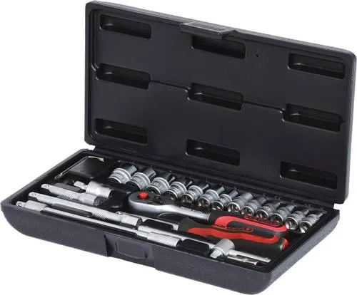 KS Tools 911.0625 Steckschlüsselsatz - 6-kant FlankTraction-Profil, matt satiniert und im stabilen Kunststoffkoffer