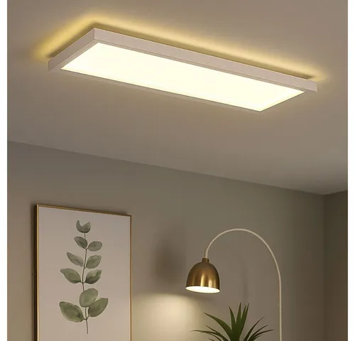 BRILONER LED Deckenleuchte mit Backlight-Effekt - Moderne Deckenlampe in Weiß, 22 Watt und 3.000 Lumen für optimale Ausleuchtung. Ideal für Wohnzimmer, Küche oder Flur, schafft angenehme Atmosphäre dank Hintergrundbeleuchtung.