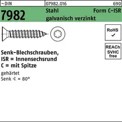 DIN 7982 Form CE Senkkopf-Blechschraube VG 2,2x9,5 Stahl galvanisch verzinkt TX - Hochwertige Metallschraube für zuverlässige Verbindungen, mit Innensechsrund-Antrieb für präzisen Halt und einfache Handhabung.