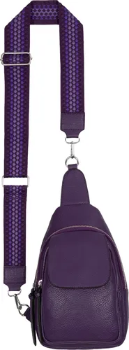 EAAKIE Brusttasche Umhängetasche Kunstleder PURPLE (L-318)