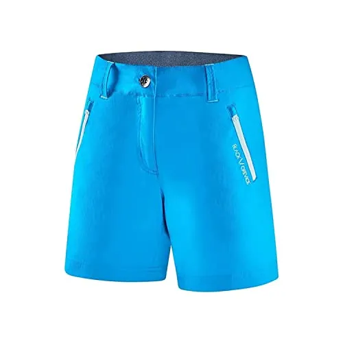 Black Crevice Damen Kurze Shorts, Hawaiian Ocean/White, 40