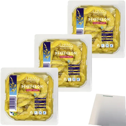 Liakada Pfefferoni Scharf-Pikant 3er Pack 3x125g Packung usy Block