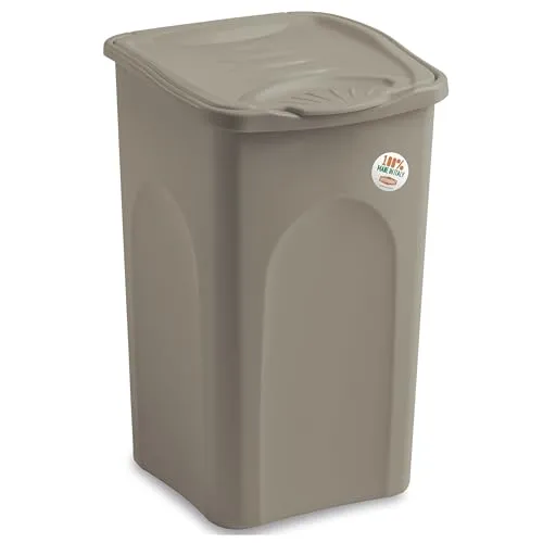 Wäschekorb mit Deckel 50 Liter TAUPE