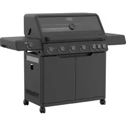 Rösle Gasgrill ALLFLAME Hero 6 - Schwarz - Premium Gasgrill mit 6 HEATSPIRE-Brennern und PRIMEZONE, ideal für Grillliebhaber, die perfekte Ergebnisse und viel Platz auf der großzügigen Grillfläche schätzen.