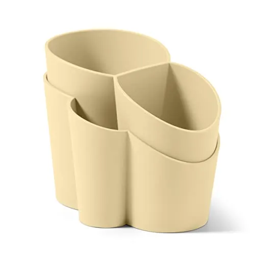 BLIMPLUS Besteck-Abtropfgestell (Desert Light) - Modern, Mediterran-inspiriert - Caddy - 4 Fächer - 100% Recycelbar