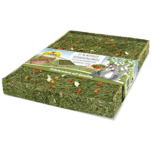 JR FARM ESN Kräuterwiese mit Gemüse 750g - natürliches Kleintierfutter in verzehrbarer Schale, unterstützt Zahnabrieb und Vitalfunktionen für gesunde Nager