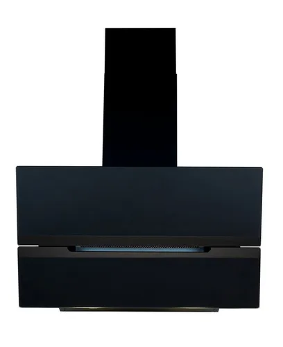 PKM Kopffreihaube 90 cm - Schräghaube mit Randabsaugung, energieeffizient, Touch Control und elegantes schwarzes Glas für modernes Kochen.