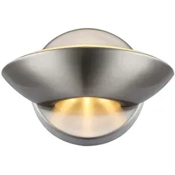 Halbmond Wandleuchte Nickel matt von Globo