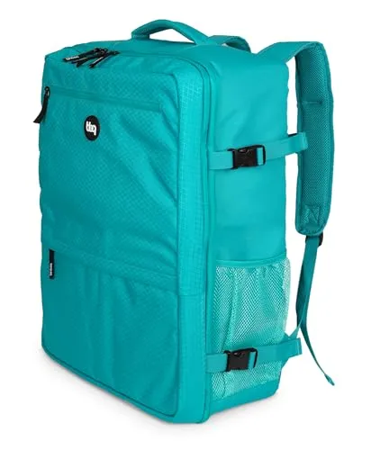 Hauptstadtkoffer blnbag M6 - Bordgepäck-Rucksack 55x40x20 cm Travel Backpack Laptop-Fach, Flugzeug Reiserucksack robust, Cabin Bag max. 44 L, Reisen, Aquagreen