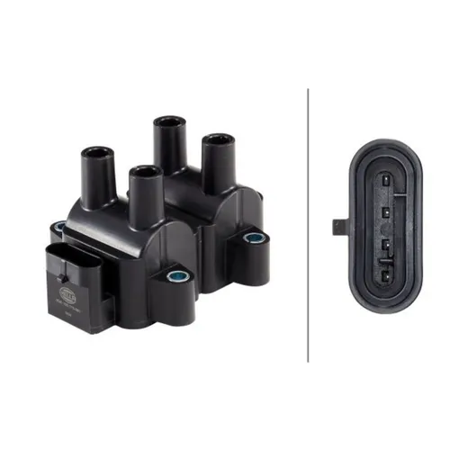 Zündspule HELLA 5DA 193 175-391 - Zündspulen für zuverlässige Motorleistung, Blockzündspule mit 4 Polen, ideal für präzise Zündung und optimale Effizienz.