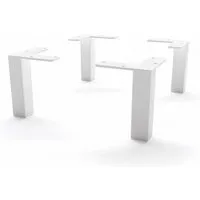 HEVVA Möbelfuß LUZERN - 10/15/20/25 cm, Schrankfüße in Weiß - Möbelfüße für individuelle Möbelgestaltungen – ideal für PAX, BRIMNES, HEMNES und mehr. Erhältlich als Einzelstück oder im praktischen 4er Set.