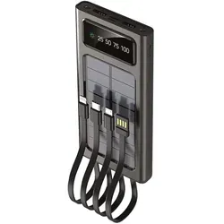 2GO Powerbank Solar 10000mAh mit LED Taschenlampe - Powerbank mit Solaraufladung und 10000mAh, ideal für unterwegs und beim Camping, inklusive praktischer LED Taschenlampe.
