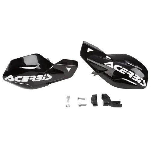 Acerbis Handschützer MX Uniko Schwarz mit Anbaukit - Verkleidungen für Herren, offener Handschützer, idealer Schutz und Komfort beim Motocross, inklusive Anbaukit für einfache Montage.