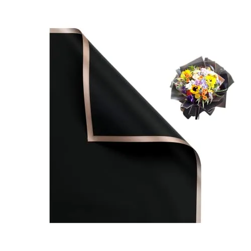 Leoyoubei 20 Blatt Blumen-Geschenkpapier, wasserdichte Geschenkverpackung oder Geschenk-Box-Verpackung, kann auf beiden Seiten verpackt werden, Papierbündel, Floristen-Blumenstrauß, Material: 58,4 cm