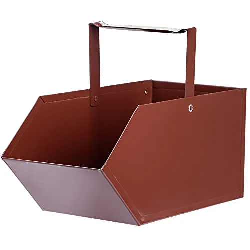 KADAX Aschebehälter aus Metall mit Griff, 32 x 21 cm - Aschesauger für sichere Aufbewahrung von Asche und Kohlen, mit ergonomischem Griff für einfachen Transport und hoher Temperaturbeständigkeit.