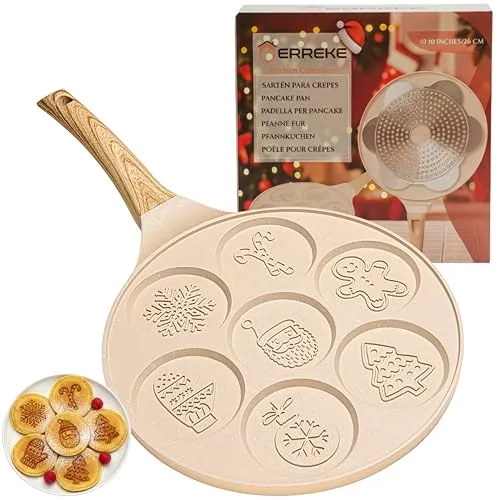 Erreke Antihaft Pfannkuchenpfanne, Design Weihnachten, Induktion, Robust