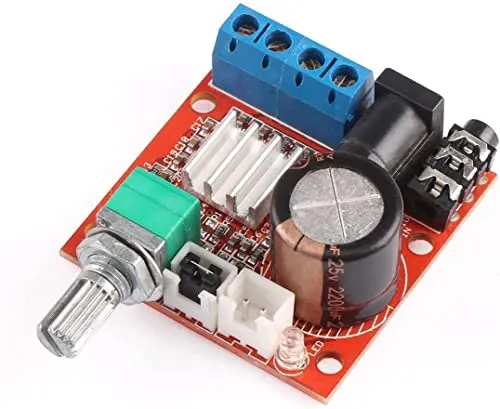 Fasizi Mini 2.0 Hi-Fi Elektronischer Stereo-Audio-Verstärker Tragbarer Verstärker 10 W + 10 W 2 Kanal Class-D DC 12 V Digital Booster Verstärker Board Modul für CD MP3 MP4 PC Lautsprecher