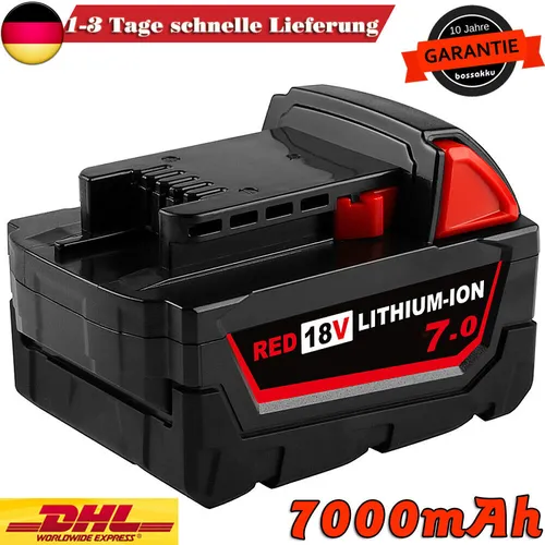 Akku 18V 7,0Ah Li-Ion M18B6 48-11-1860 48-11-1852 Black &Red Für Milwaukee M18