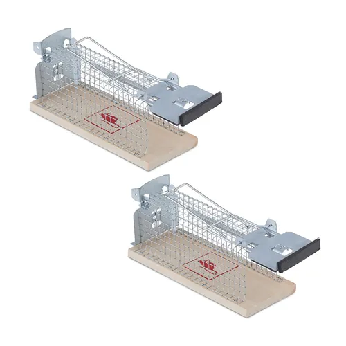 Lebendfalle mäuse Nagerfalle Durchlauffalle robust wiederverwendbar Metall