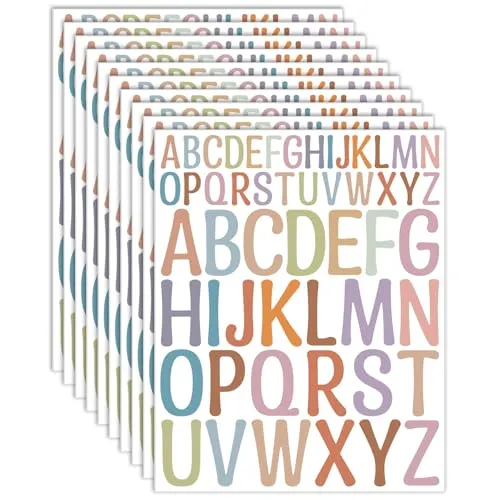Produktbild Buchstaben Aufkleber 10 Blatt 1 Zoll 2 Zoll Klebebuchstaben Buchstaben Sticker Selbstklebende Zum Aufkleben für Kunsthandwerk