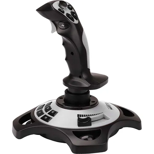 MAXX TECH Pro USB Joystick für PC - Hochwertiger Joystick aus Hartplastik mit USB-Konnektivität, ideal für Spiele auf dem PC und Konsolen. Erlebe präzises Gaming mit einem ergonomischen Design!