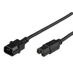 Microconnect - 3m, C14 - C15 - Kabel (c14 - C15, 3 M, Stecker/buchse, C14-kupplung, C13-kupplung, Schwarz)