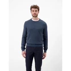 LERROS Rundhalspullover blau XXL (60) - Herren-Shirts aus 100% Baumwolle, ideal für lässige Outfits, mit klassischem Rundhalsausschnitt und bequemer Passform in dunkelblau.