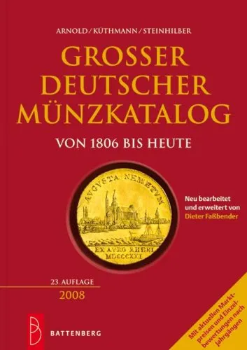 Großer deutscher Münzkatalog: Marktpreise & Bewertungen - Antiquitäten & Sammlerkataloge mit umfassenden Informationen zu deutschen Münzen von 1806 bis heute. Aktuelle Marktpreise und detaillierte Einzelbewertungen nach Jahrgängen.