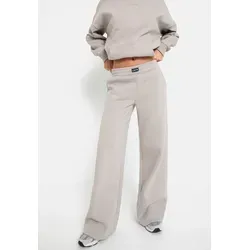 Sweatpants LSCN BY LASCANA, Damen, Gr. 40/42, N-Gr, beige (sand), Sweatware, Obermaterial: 60% Baumwolle, 40% Polyester, unifarben, bequem, Hosen, extra weiche Sweatware