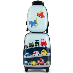 COSTWAY 2tlg Kinderkoffer + Rucksack