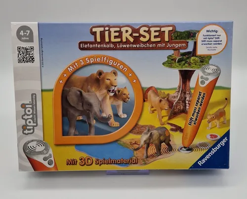 Ravensburger TipToi Tier-Set mit 3 Spielfiguren - Lernspiel für Kinder ab 4 Jahren, fördert spielerisch das Lernen mit interaktiven Funktionen und vielfältigen Tiererlebnissen.