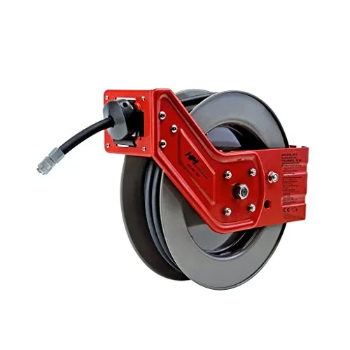 HM Müllner Druckluft-Schlauchtrommel 20m - Druckluftzubehör mit automatischer Schlauchaufrollung und hochwertigem PVC-Hybrid-Schlauch, ideal für maximale Flexibilität und Langlebigkeit bei bis zu 20 bar Arbeitsdruck.