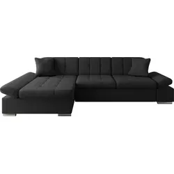 MIRJAN24 Ecksofa Malwi, L-Form Schlafsofa mit Bettkasten - Grün - Ecksofa Malwi in stilvollem Grün, ideal für jedes Wohnzimmer. Ausziehbar mit Bettkasten für zusätzlichen Stauraum. Komfortable Sitzfläche und verstellbare Armlehnen bieten höchsten Sitzkomfort.