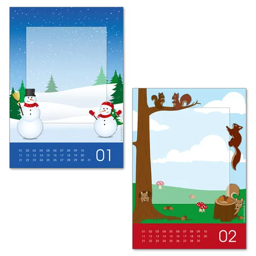 Kalender Bastelkalender Fotokalender Bildkalender Selbstgestalten Eule Tiere 1